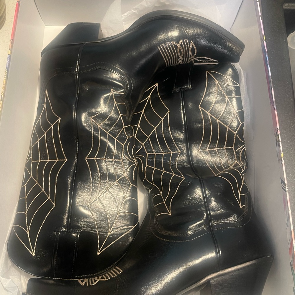 Jeffrey Campbell SpiderWeb boots size 9.5